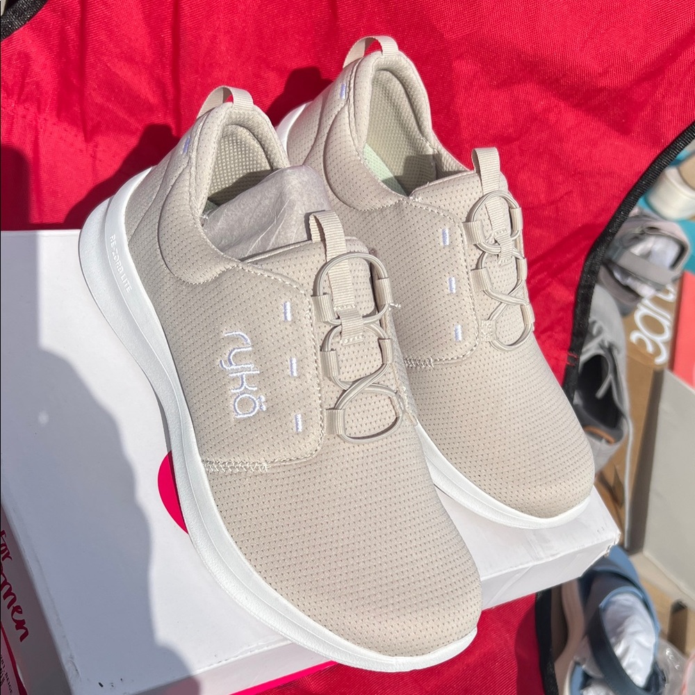 Ryka Women's Beige Athletic Sneakers